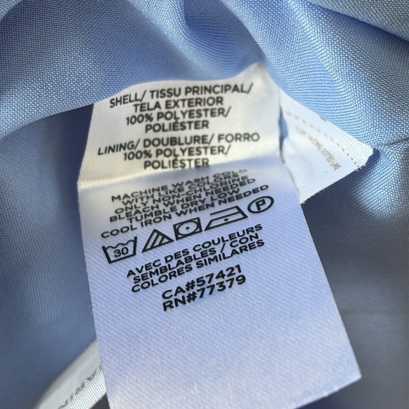 Ann Taylor Blue Floral Wrap Midi Dress 10 - Picture 9 of 10